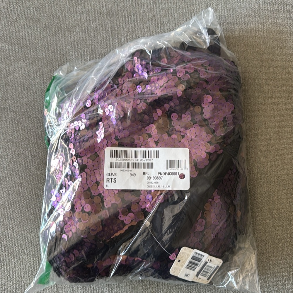 NWT Free People Star Bright Sequin Cropped Top & Maxi Skirt Set Lilac, Size 14 - Picture 10 of 10